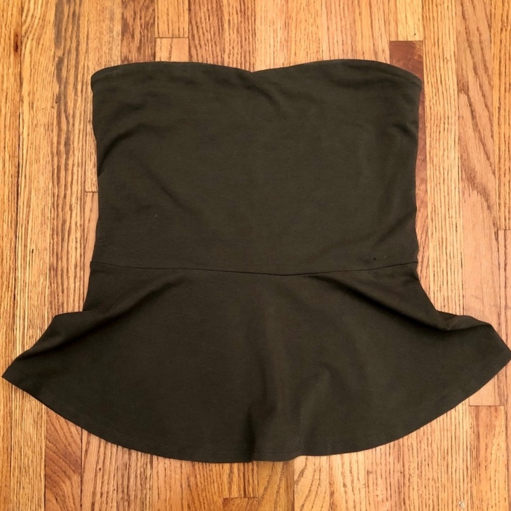 Express Green Strapless Halter Top